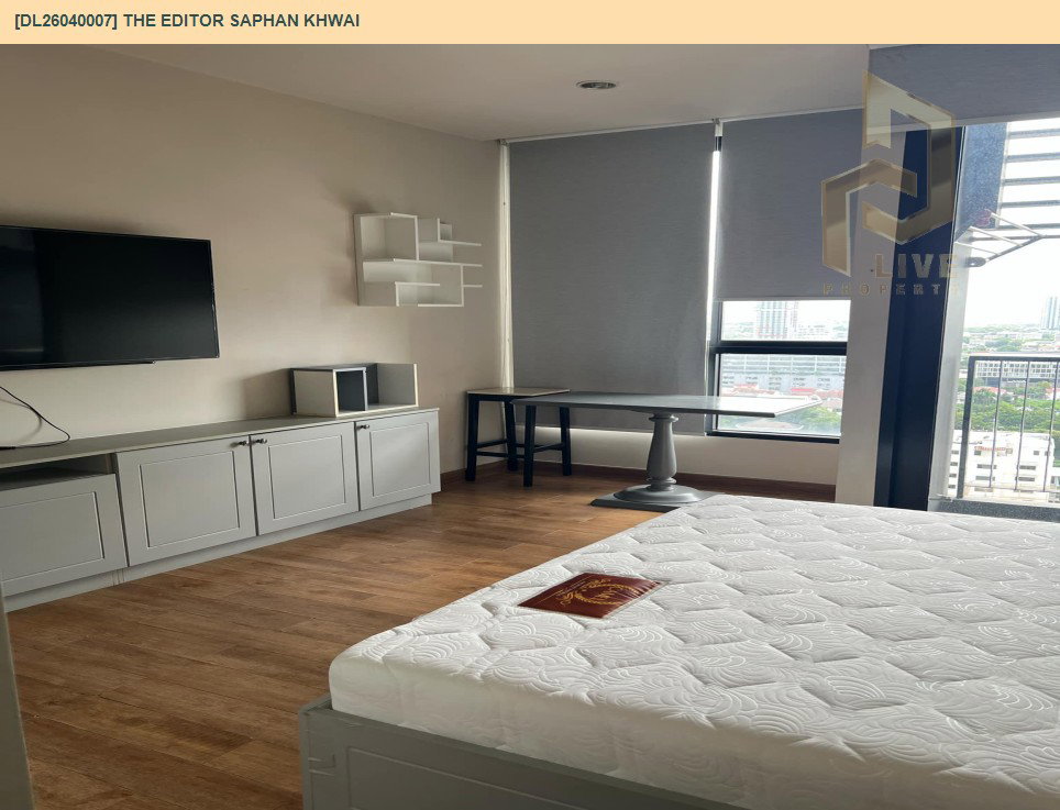 รูป DL26040007 ให้เช่าคอนโด ดิ เอดิเตอร์ สะพานควาย (The Editor Saphan Khwai) ใกล้ BTS สะพานควาย พร้อมเข้าอยู่ โทรด่วน 0800343450 LineID @655ebbvc - รูปที่ 10/11