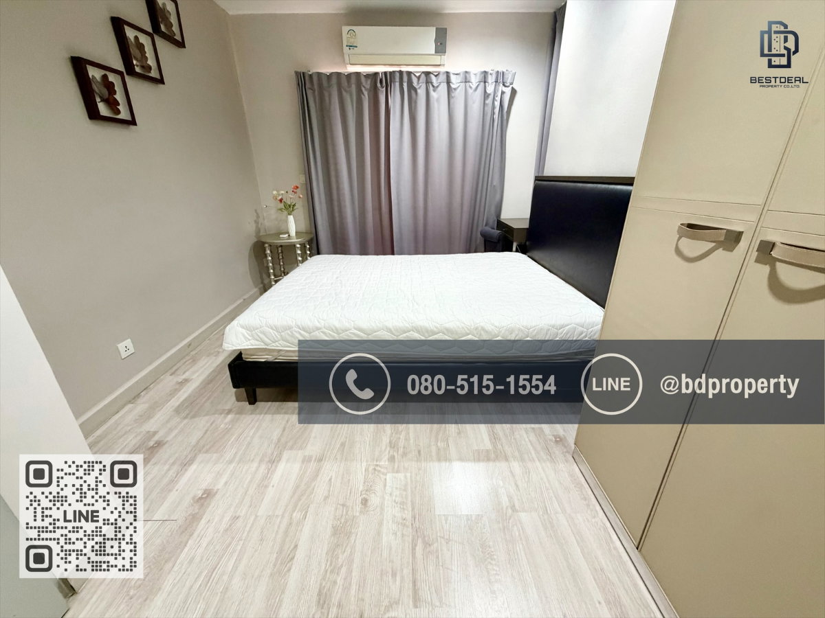รูป Bestdeal ให้เช่าด่วน!!!ราคา 26,000/เดือน  2 ห้องนอน 55 sqm. เฟอร์นิเจอร์และเครื่องใช้ไฟฟ้าครบพร้อมเข้าอยู่ ใกล้MRT และ เซ็นทรัลพระราม 9 เพียง 80 ม. - รูปที่ 6/17