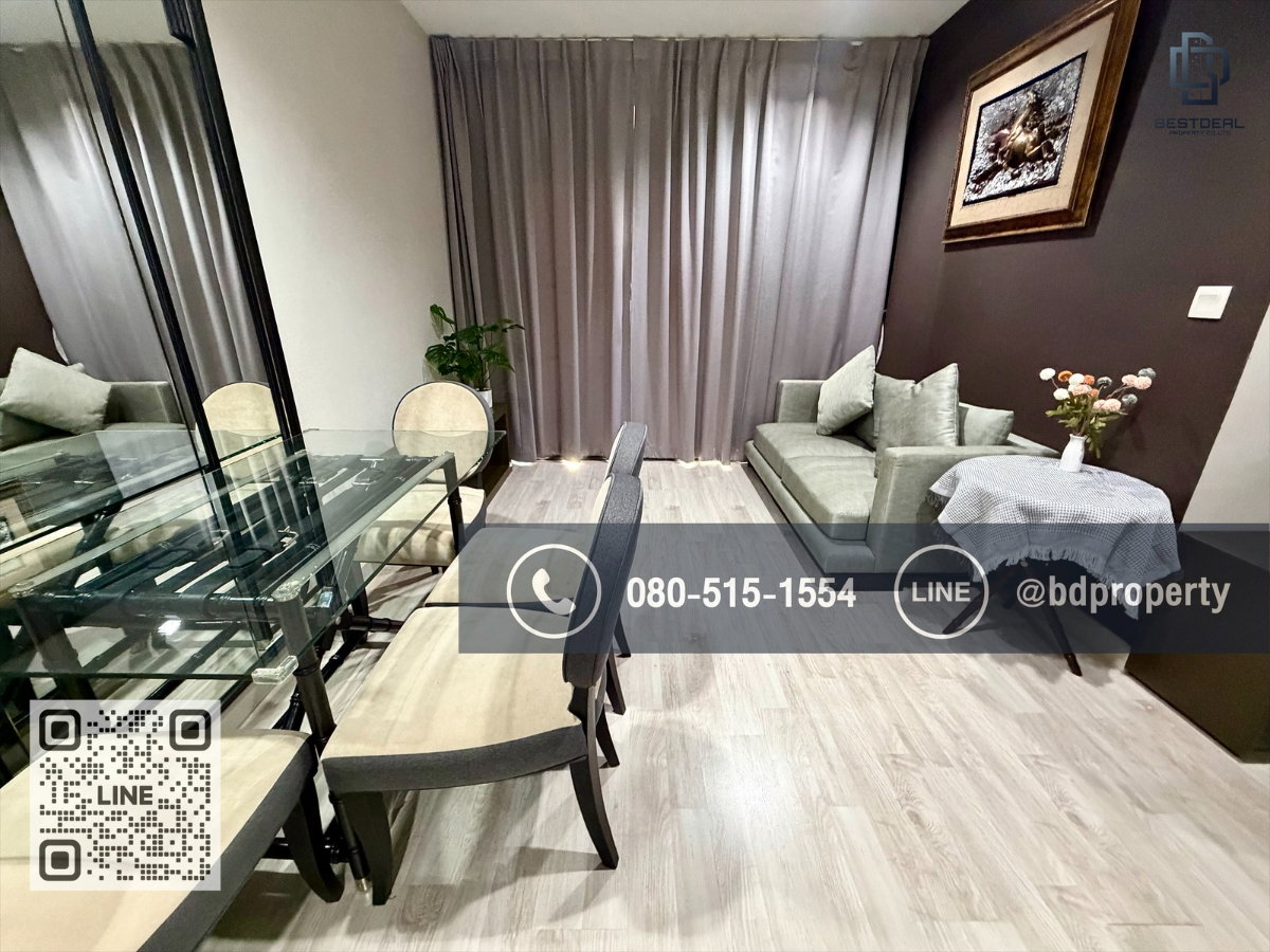 รูป Bestdeal ให้เช่าด่วน!!!ราคา 26,000/เดือน  2 ห้องนอน 55 sqm. เฟอร์นิเจอร์และเครื่องใช้ไฟฟ้าครบพร้อมเข้าอยู่ ใกล้MRT และ เซ็นทรัลพระราม 9 เพียง 80 ม. - รูปที่ 3/17