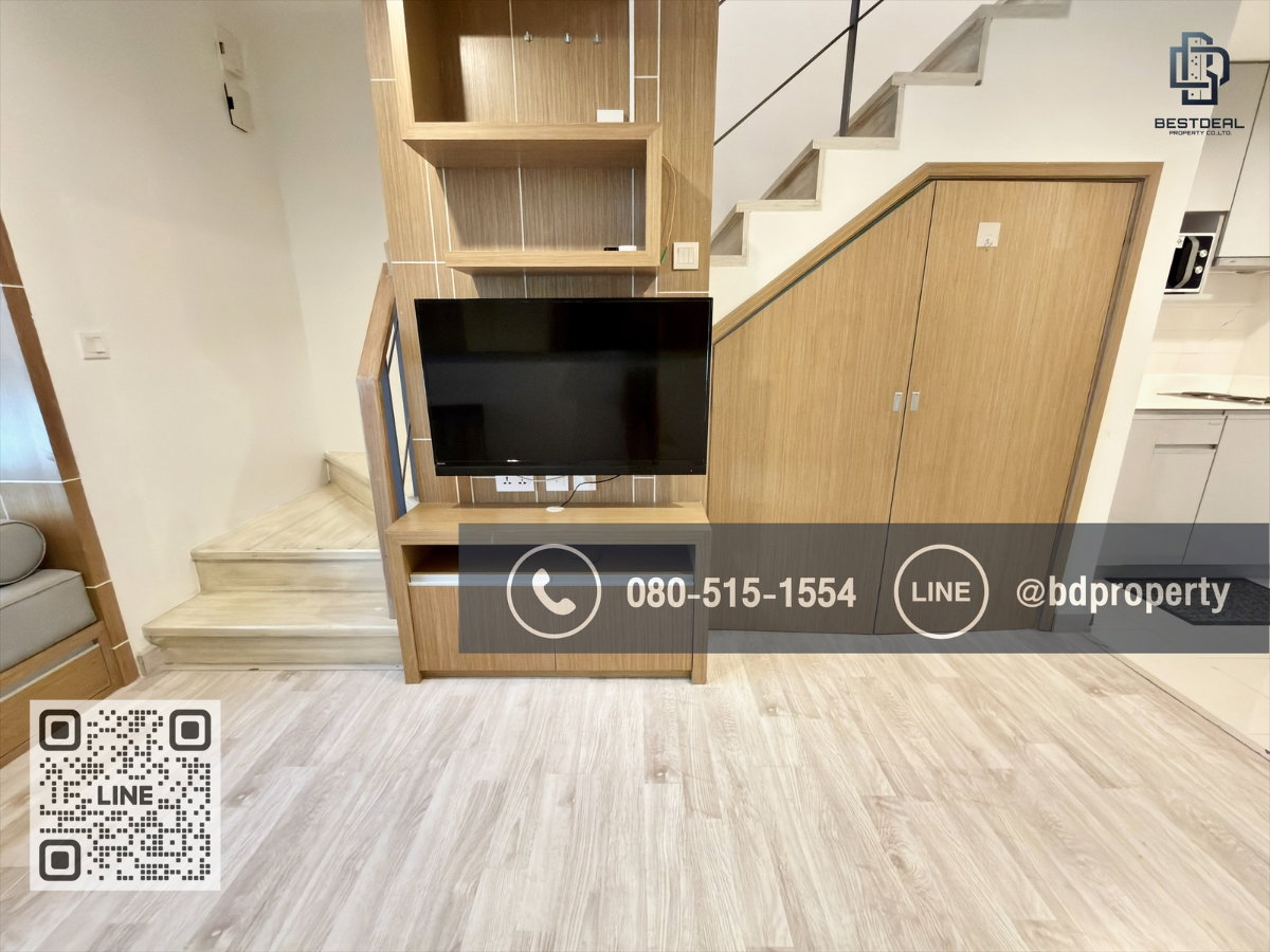 รูป Bestdeal ขายด่วน Duplex 1 Bed   ขายเพียง 6.59 ล้านเท่านั้น  ห้องสวย เฟอร์นิเจอร์และเครื่องใช้ไฟฟ้าครบ ใกล้MRTและเซ็นทรัลพระราม 9 เพียง 80 ม. - รูปที่ 2/17