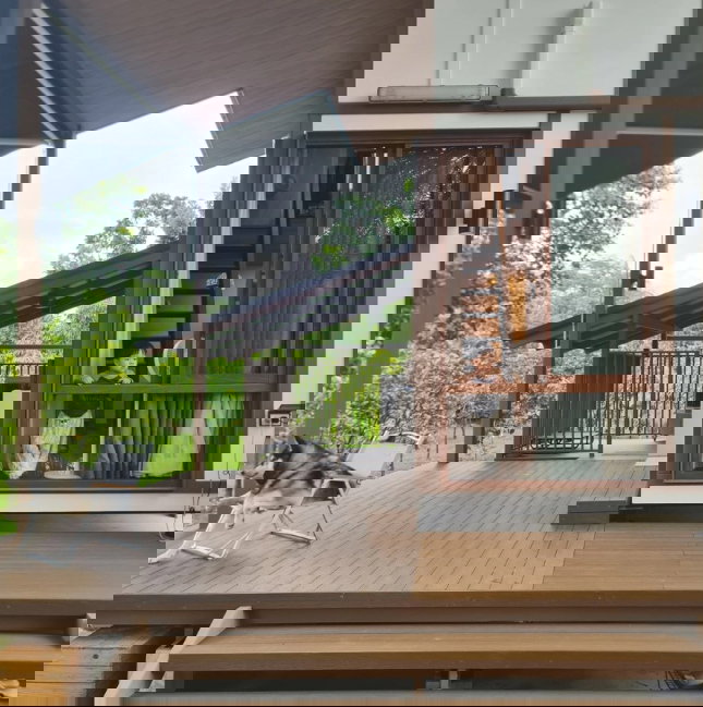 รูป ขายบ้านสำเร็จรูป บ้านโมดูลาร์ สไตล์ loft 1 ห้องนอน 1ห้องน้ำ ระเบียง และมีบ้านสำหรับสัตว์เลี้ยง รับสร้างทั่วประเทศ - รูปที่ 6/15