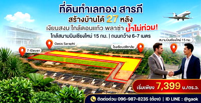 Land for sale Donkaew Sub District Admin : Land for sale in Saraphi, Chiang Mai.