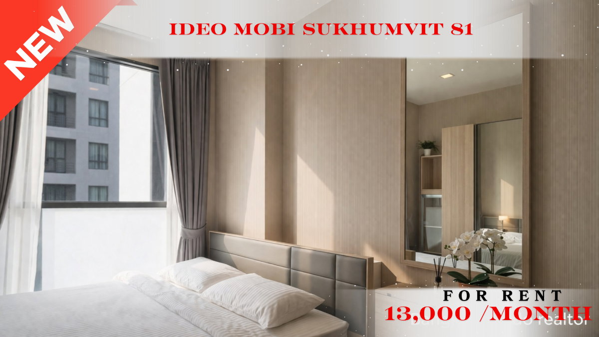 รูป 🍀🍀🍀 Fully furnished💝 ให้เช่า📌 ไอดีโอ โมบิ สุขุมวิท81 (Line:@rent2022)BTS อ่อนนุช ✨พร้อมเข้าอยู่🌼A02541 - รูปที่ 1/9