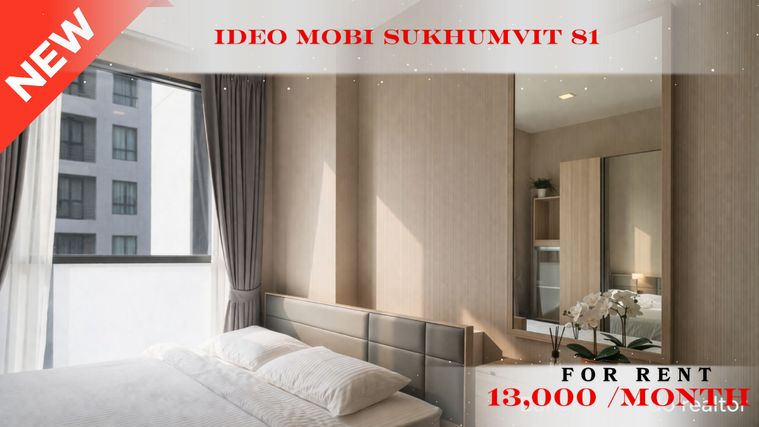 🍀🍀🍀 Fully furnished💝 ให้เช่า📌 ไอดีโอ โมบิ สุขุมวิท81 (Line:@rent2022)BTS อ่อนนุช ✨พร้อมเข้าอยู่🌼A02541