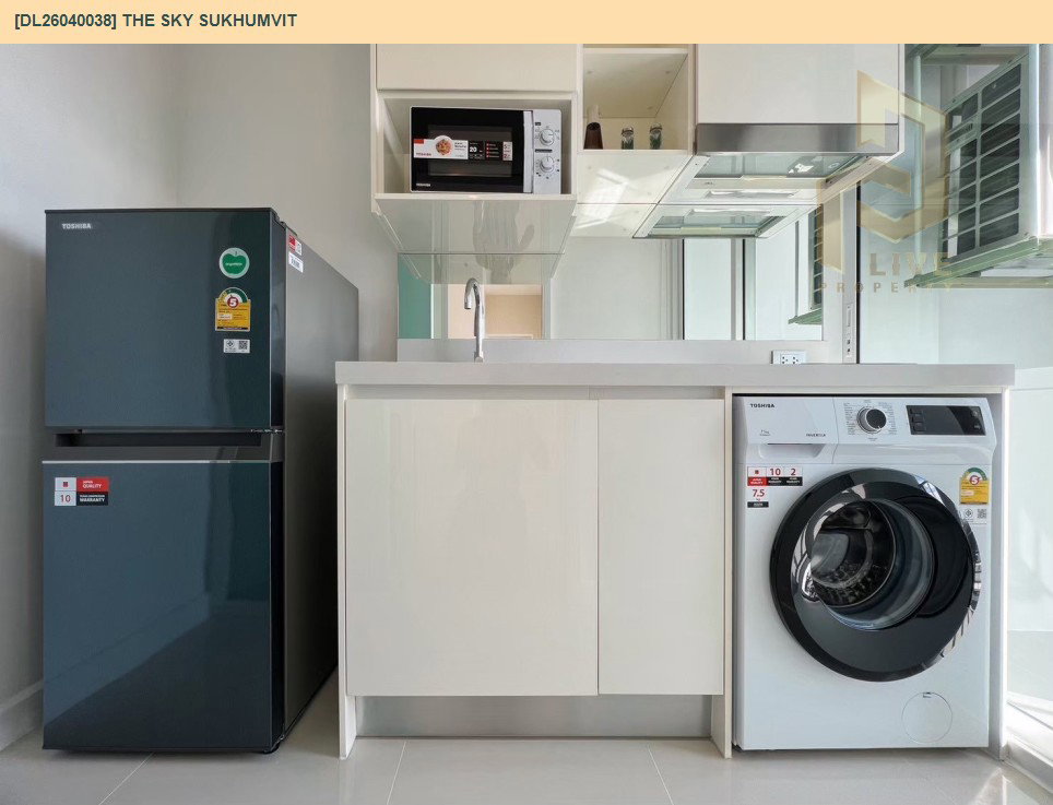รูป DL26040038 ให้เช่าคอนโด เดอะ สกาย สุขุมวิท (The Sky Sukhumvit) ใกล้ BTS อุดมสุข พร้อมเข้าอยู่ โทรด่วน 0653619502 LineID @897iyzll - รูปที่ 8/11