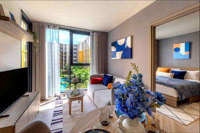 ขายคอนโด : The Base Rise - 1 ห้องนอนพลัส เริ่มต้น 4 ลบ. ทำเลดี น่าลงทุน