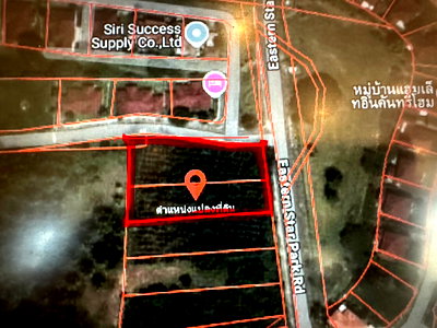 Land for sale Provincial Electricity Authority Ban Chang  : Vacant land for sale in a prime location, adjacent to Eastern Star Golf Course, Phla Subdistrict, Ban Chang District, Rayong Province.