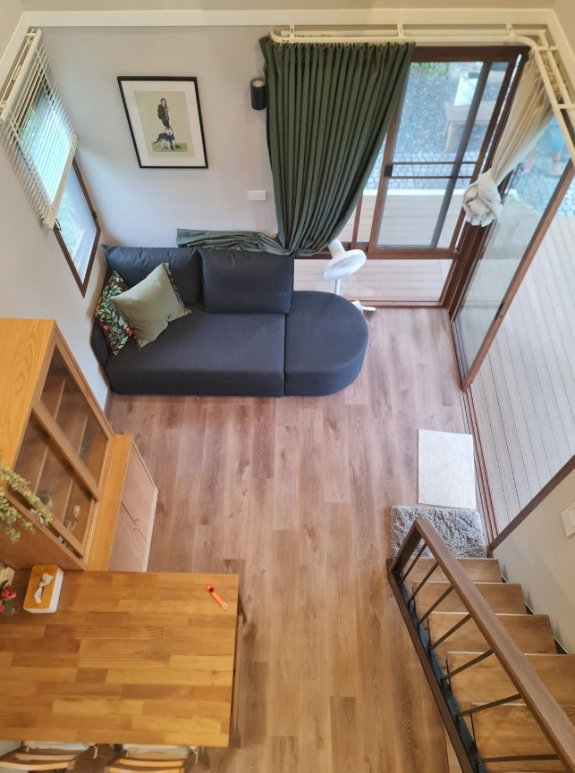 รูป ขายบ้านสำเร็จรูป บ้านโมดูลาร์ สไตล์ loft 1 ห้องนอน 1ห้องน้ำ ระเบียง และมีบ้านสำหรับสัตว์เลี้ยง รับสร้างทั่วประเทศ - รูปที่ 11/15