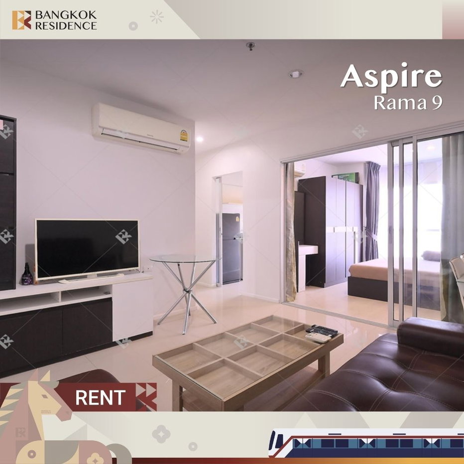 รูป  เช่าคอนโด ⚡ Aspire Rama 9 ใกล้ MRT พระราม 9 ยูนิต 1 นอน 39ตรม 17k สวย เฟอร์ครบ❤️  - รูปที่ 1/9