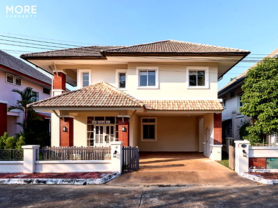 Houses for sale Chiang Mai : House for Sale at Koolpunt Ville 10 – Saraphi | Beautiful Tropical Style, Ready to Move In (ID:749HS)