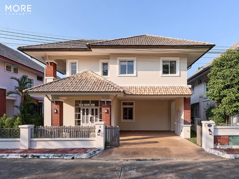 ขาย บ้านในโครงการ กุลพันธ์วิลล์ 10 – สารภี บ้านสวยสไตล์ทรอปิคอล พร้อมเข้าอยู่ (ID:749HS)