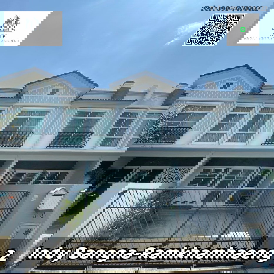 รูป ให้เช่า ทาวน์โฮม 2 ชั้น ทำเลดี ตรงข้ามMega Bangna หลังบ้านกว้างมีสวน และครัวสวยมาก หมู่บ้าน Indy บางนา-รามคำแหง2  - รูปที่ 1/27
