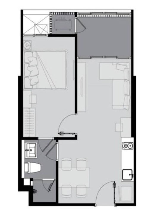 รูป ✨เช่าคอนโด สัญญา 1 ปี✨🛋️🛌ไลฟ์ สุขุมวิท 62 - รูปที่ 4/5