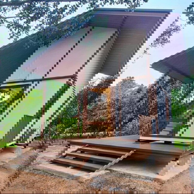 รูป ขายบ้านสำเร็จรูป บ้านโมดูลาร์ สไตล์ loft 1 ห้องนอน 1ห้องน้ำ ระเบียง และมีบ้านสำหรับสัตว์เลี้ยง รับสร้างทั่วประเทศ - รูปที่ 5/15