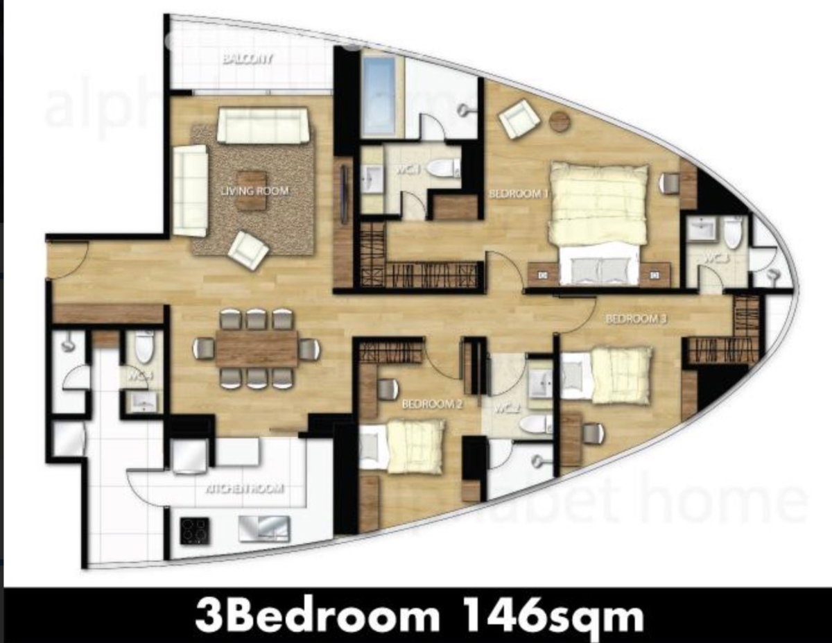 รูป 🏠✨ Millennium Residence | เช่าคอนโด 3 ห้องนอน (HBH-HL-129) - รูปที่ 16/17