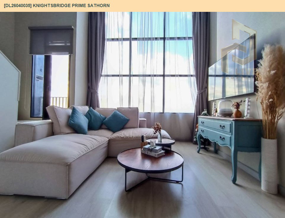 รูป DL26040035 ให้เช่าคอนโด ไนท์บริดจ์ ไพร์ม สาทร (Knightsbridge Prime Sathorn) ใกล้ BTS ช่องนนทรี พร้อมเข้าอยู่ โทรด่วน 0653619502 LineID @897iyzll - รูปที่ 2/8