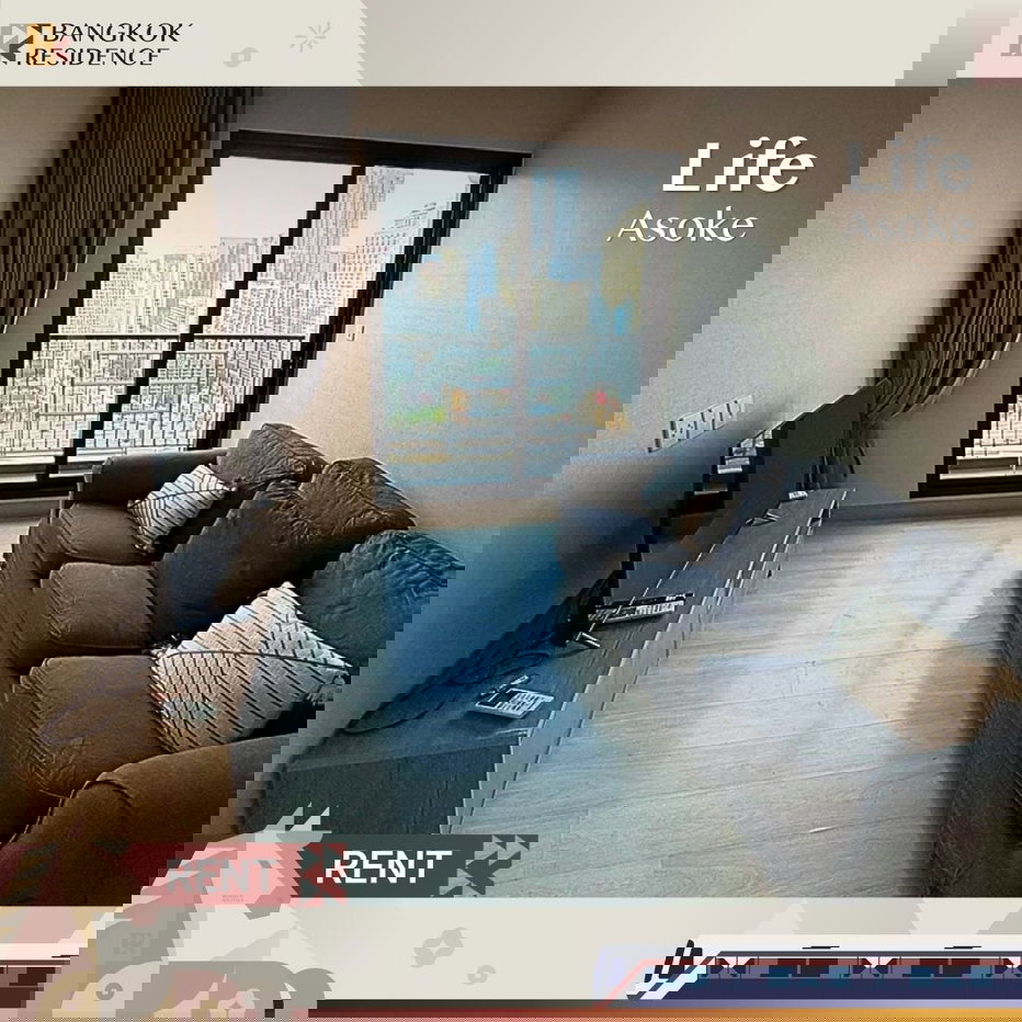 รูป  เช่าคอนโด ✨ Life Asoke ใกล้ MRT เพชรบุรี 💛 2นอน 55ตรม 30K ห้องสวย เฟอร์ครบ พร้อมเข้าอยู่  - รูปที่ 1/9