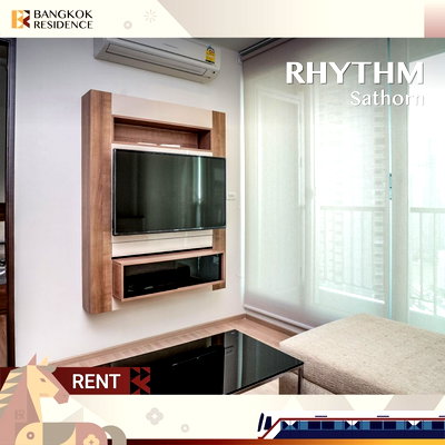 คอนโดให้เช่า :  เช่าคอนโด🤍RHYTHM Sathorn ใกล้ BTS สะพานตากสิน 1นอน 45ตรม 26K ห้องสวย เฟอร์ครบ 