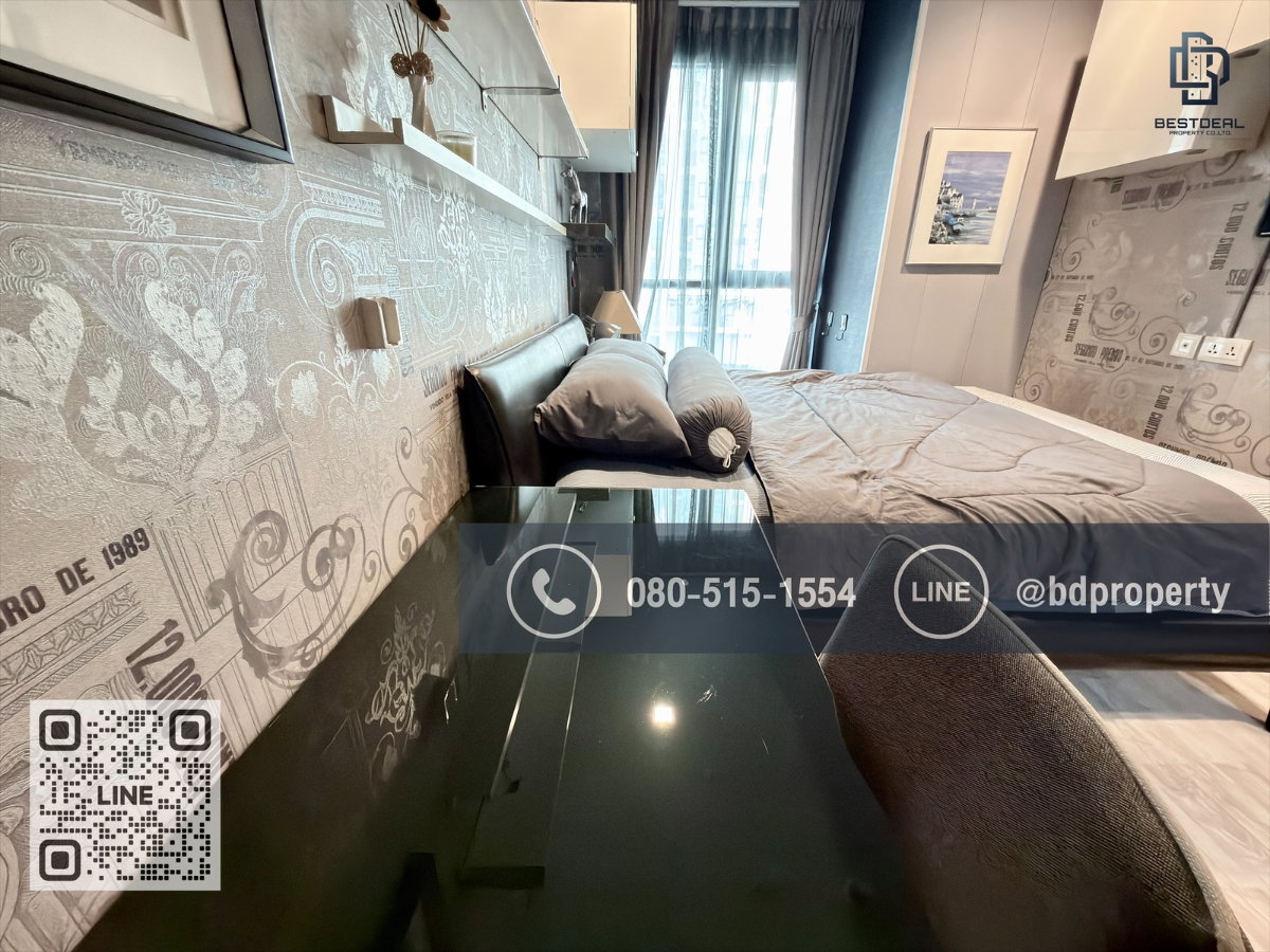 รูป Bestdeal ขายด่วน ห้องสวย เฟอร์ครบ 1Bedroom ขายเพียง 3.75 ล้านเท่านั้น**ต่ำกว่าตลาดและดีที่สุดในโซนพระราม 9 ใกล้MRT และ เซ็นทรัลพระราม 9 เพียง 80 ม. - รูปที่ 6/12