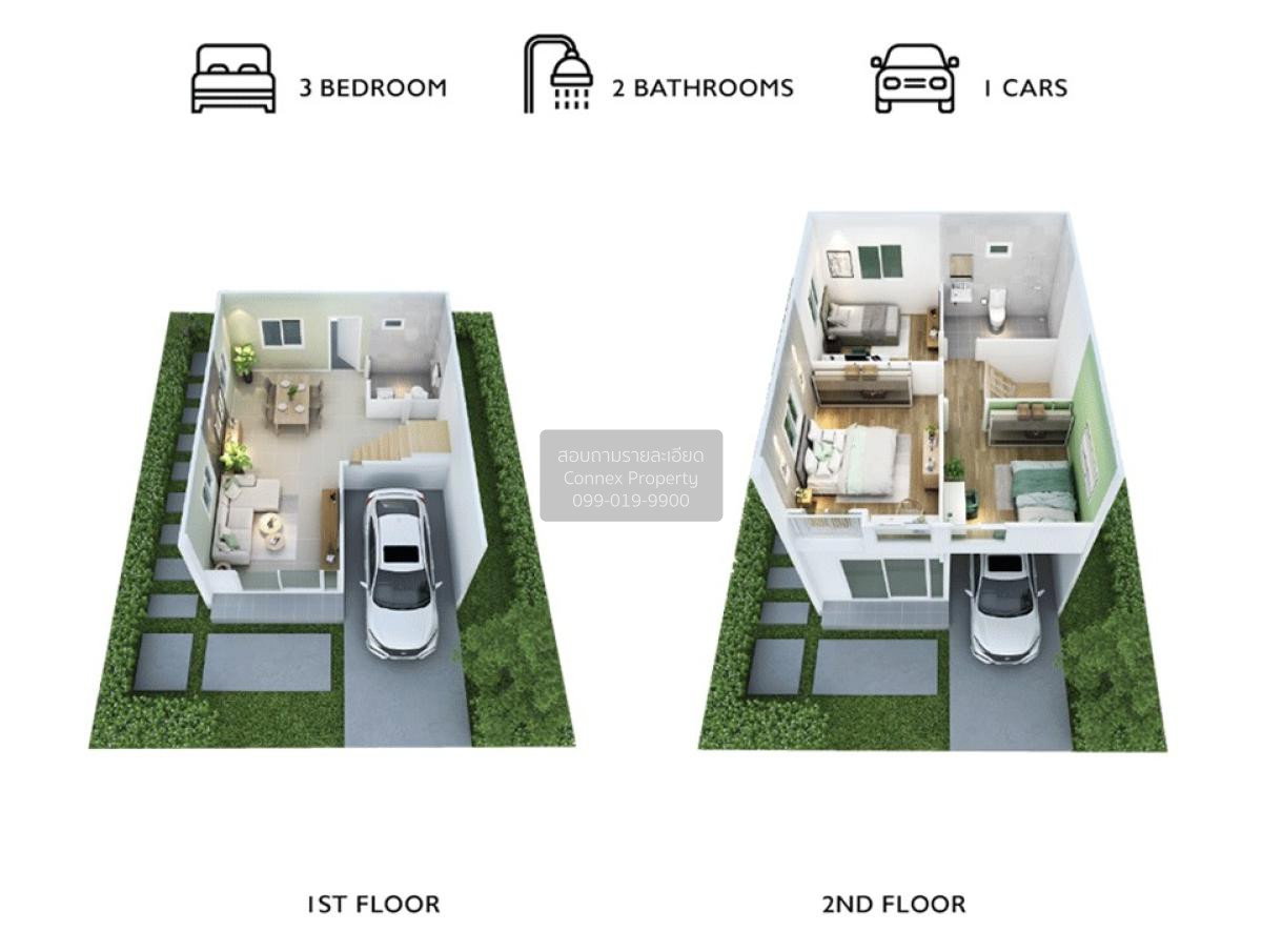 รูป ขายทาวน์เฮ้าส์/ทาวน์โฮม  บ้านพฤกษา ลาดกระบัง-ฉลองกรุง MRT-มีนบุร ลำผักชี เขต หนองจอก กรุงเทพ CX-122148 ✅ ทักไลน์ @connexproperty ตอบทันที ทีมงานมืออาชีพ ✅ - รูปที่ 2/2