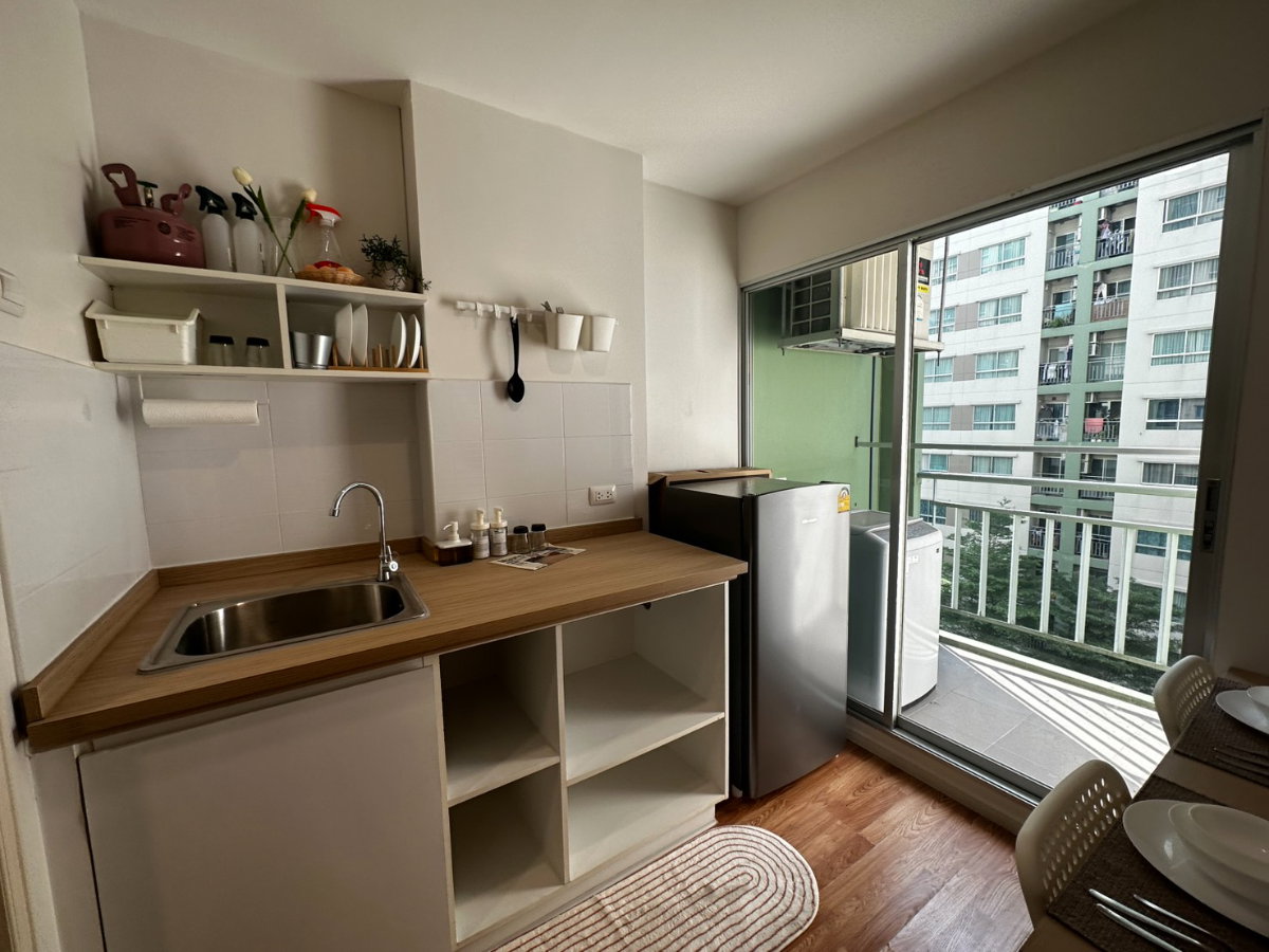 รูป ลุมพินี พาร์ค นวมินทร์-ศรีบูรพา / ตึก B2 ห้องใหญ่ 27 ตร.ม. / **ค่าเช่า 7,500 มีเครื่องซักผ้า   - รูปที่ 5/6