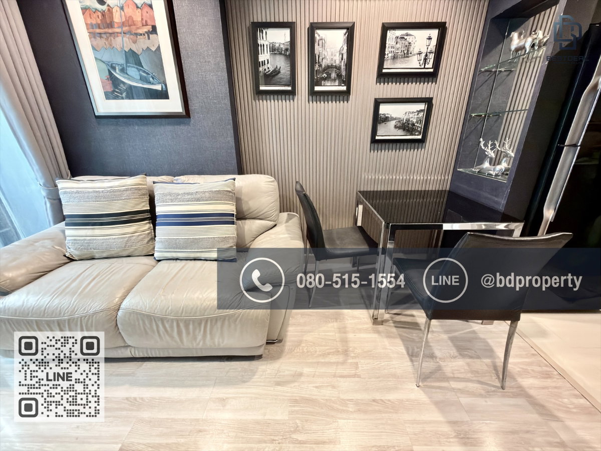 รูป Bestdeal ขายด่วน ห้องสวย เฟอร์ครบ 1Bedroom ขายเพียง 3.75 ล้านเท่านั้น**ต่ำกว่าตลาดและดีที่สุดในโซนพระราม 9 ใกล้MRT และ เซ็นทรัลพระราม 9 เพียง 80 ม. - รูปที่ 7/12