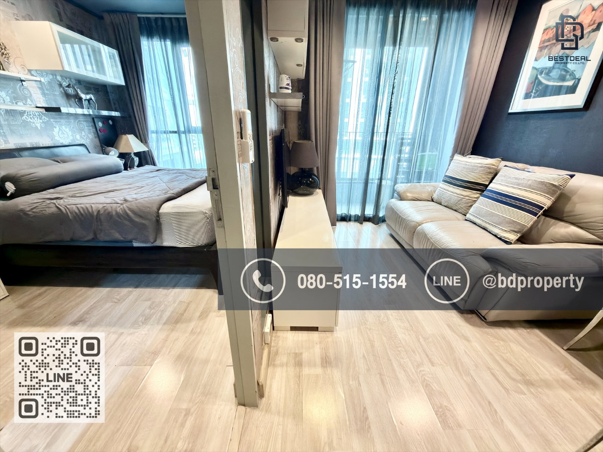 รูป Bestdeal ขายด่วน ห้องสวย เฟอร์ครบ 1Bedroom ขายเพียง 3.75 ล้านเท่านั้น**ต่ำกว่าตลาดและดีที่สุดในโซนพระราม 9 ใกล้MRT และ เซ็นทรัลพระราม 9 เพียง 80 ม. - รูปที่ 2/12
