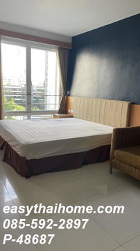 P-48687 ให้เช่าคอนโด ชั้น 7 อาคาร D I-House Laguna Garden ห้องสตูดิโอ วิวเมือง ใกล้ RCA และ MRT พระราม 9 085-592-2897 Line @easythaihome