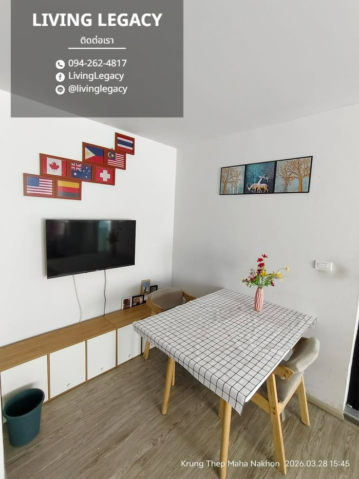 รูป TCUHXK ให้เช่าคอนโด RYE Huamark 30 ตร.ม. ชั้น 7 ตึก A line id : @livinglegacy - รูปที่ 4/13