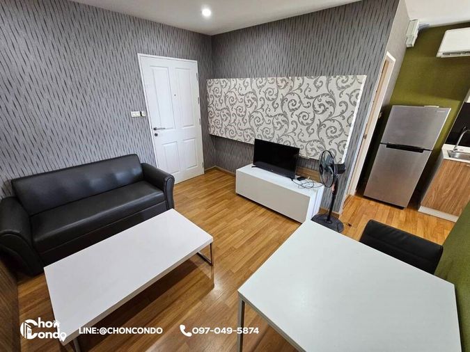 Room3@sea ชั้น4 บางแสน --------มีเครื่องซักผ้า+แอร์2ตัว+ใกล้ทะเล--------Tel 097-049-5874 (Line: @choncondo มี@ด้วย)