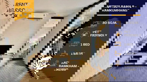 🐶🐱 คอนโดเลี้ยงสัตว์ได้ ห้องสวย น่าอยู่ | Metris Rama 9 - Ramkhamhaeng 🐾 อยู่กับน้องได้แบบสบายใจ พร้อมห้องแต่งครบ ฟีลอบอุ่นสุดๆ 💖