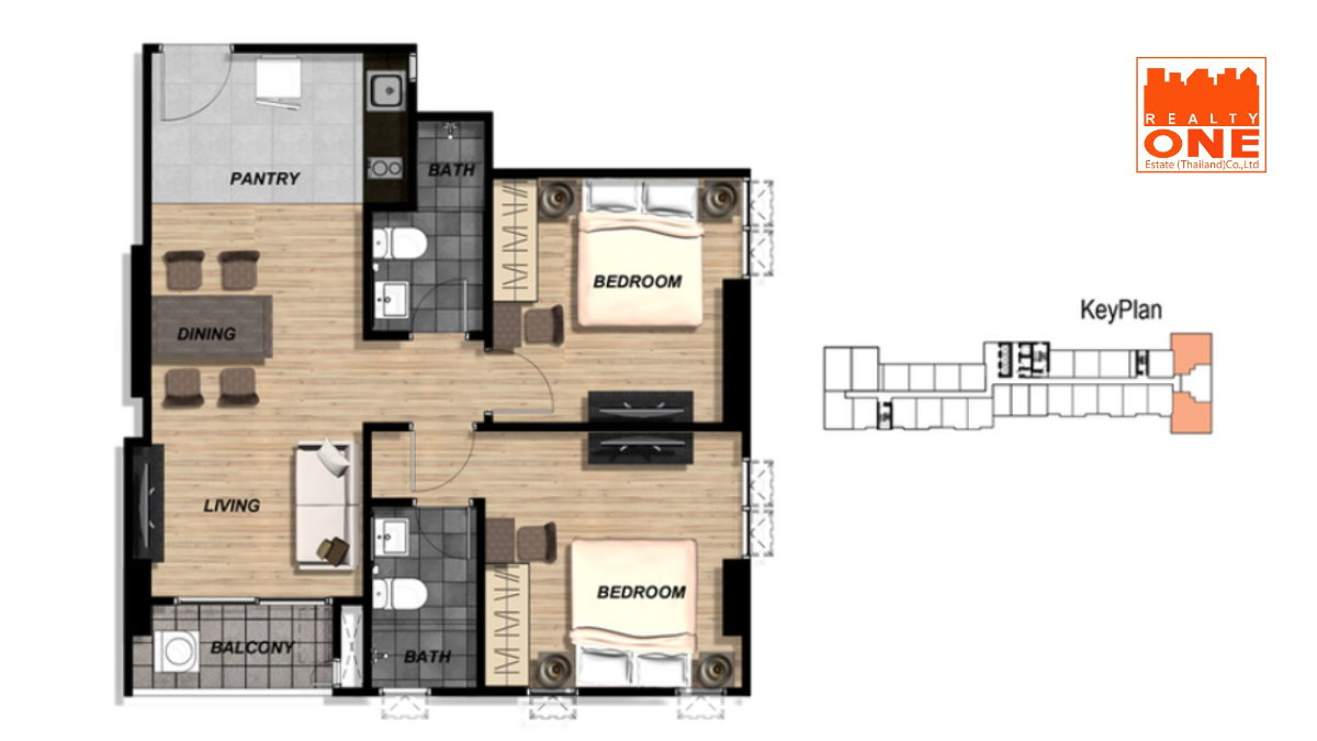 รูป ขายคอนโด 2 ห้องนอน ห้องมุม ทิศดี ใกล้ MRT บางยี่ขัน - ธนา แอสโทเรีย ปิ่นเกล้า (Thana Astoria Pinklao) - รูปที่ 16/22