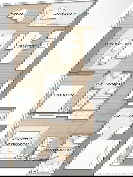 picture [ for rent] arom wongamat 2 bedroom 2 bathroom  - 11/11