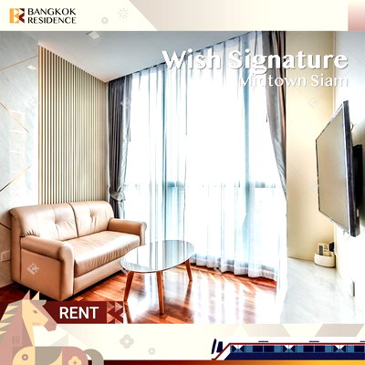 Condos for rent : Condo for Rent ⭐ Wish Signature Midtown Siam near BTS Ratchathewi 1BR 35sqm 20K 🌃 Fully Furnished High-Floor Unit with Stunning View