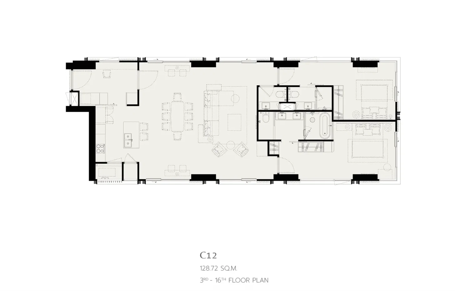 รูป ขาย คอนโด 2 ห้องนอน ในโครงการ รมย์ คอนแวนต์ 6156677 - รูปที่ 2/5