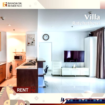 Condos for rent Siam Center : Condo for Rent 🚀 Villa Rachatewi near BTS Ratchathewi, 2BR 85sqm 40K 💚 Spacious High-Floor Unit Fully Furnished