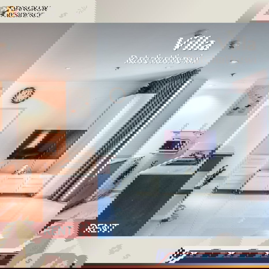 รูป  Condo for Rent, Villa Rachatewi 🚀 ใกล้ BTS ราชเทวี 2 นอน 85 sq.m. 40K  ยูนิตกว้างชั้นสูง พร้อมเฟอร์ 💚 - รูปที่ 1/10