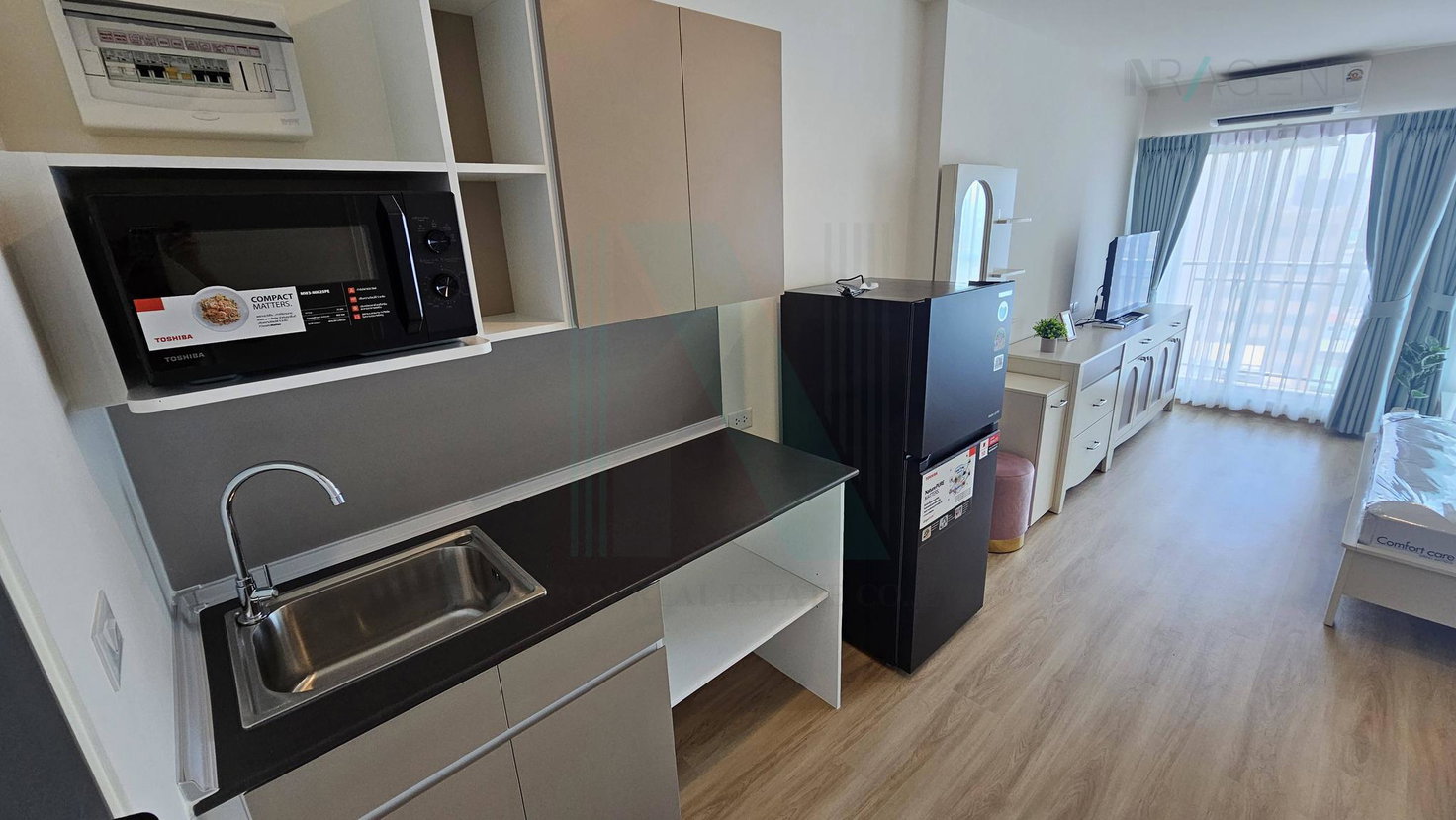 รูป ให้เช่าคอนโด ลุมพินี วิลล์ จรัญ - ไฟฉาย อาคาร B ชั้น 16 สตูดิโอ ขนาด 25 ตรม ใกล้ ใกล้ สถานีไฟฉาย - รูปที่ 7/8