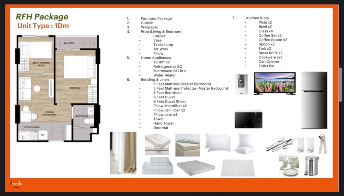 Dcondo Cove Foreigner Freehold - 1Bedplus 34sqm