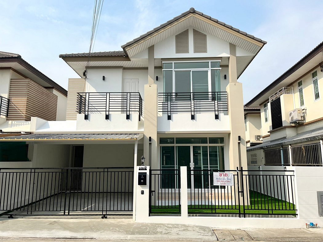 รูป Call : 082-661-4789 หมู่บ้านชิชากร 2 บางใหญ่ บ้านรีโนเวทใหม่ทั้งหลัง 4 ห้องนอน 3 ห้องน้ำ ทำเลทองติดถนนกาญจนาภิเษก ใกล้เซ็นทรัลเวสต์เกต เพียง 3.5 กม. - รูปที่ 1/14