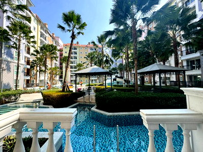 ขายคอนโด : Pool Access คอนโดจอมเทียนทรงโมเดิร์นสเปน คอนโดสไตล์รีสอร์ทสวนน้ำ 1ห้องนอน 1ห้องน้ำ type ใหญ่ 