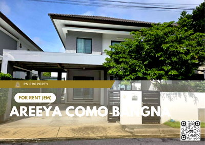 Houses for rent Samut Prakarn : Detached house for rent 🔥 Areeya Como Bangna 🔥 3 bedrooms, 3 bathrooms, fully furnished and equipped with appliances.