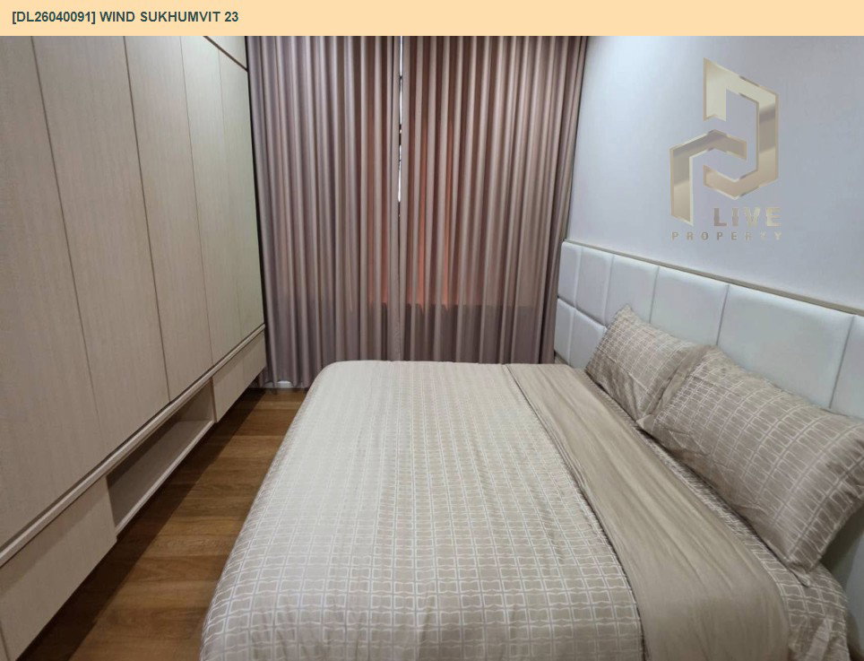 รูป DL26040091 ให้เช่าคอนโด วินด์ สุขุมวิท 23 (Wind Sukhumvit 23) ใกล้ MRT สุขุมวิท พร้อมเข้าอยู่ โทรด่วน 0842740999 LineID @523dslwi - รูปที่ 3/9