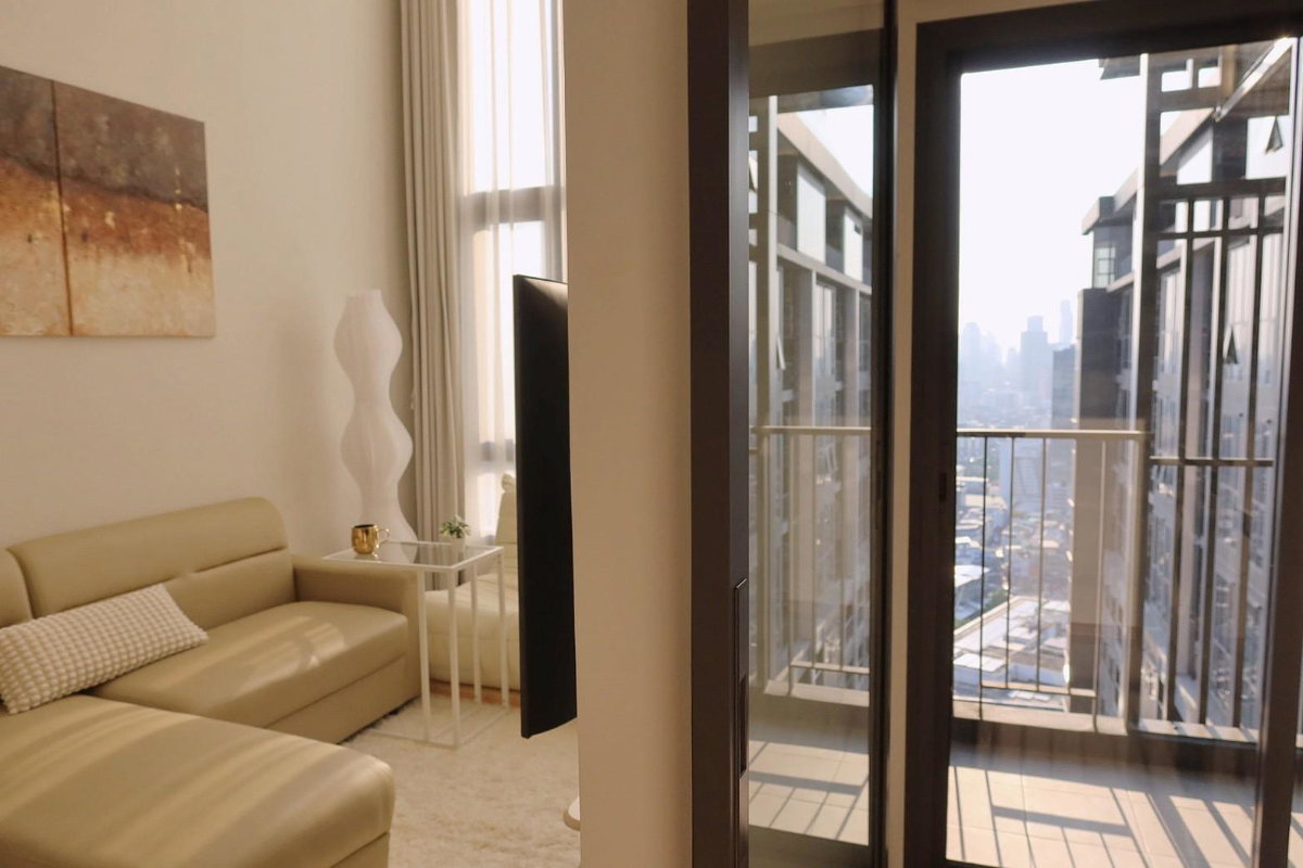 รูป คอนโดให้เช่า 🌟Life Rama4 Asoke 🌟Duplex 1 ห้องนอน 😍ขนาด 40.8 ตรม 🎊ห้องใหม่พร้อมเข้าอยู่🎊 ใกล้ MRT ศูนย์สิริกิติ์ 🚆 - รูปที่ 3/16