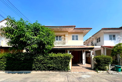 บ้านแฝด บางกรวย นนทบุรี : บุรีรมย์ วงแหวน-ปิ่นเกล้า ต่อเติมครบ พร้อมอยู่ ทำเลดีในซอยวัดพระเงิน