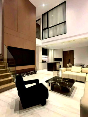 คอนโดให้เช่า : For rent 🏢Duplex  Luxury Condo 📍Supalai Icon Sindhorn 📍 Rent Prices 250,000 / month.