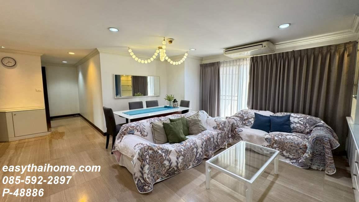 รูป [ให้เช่า! ห้องใหญ่หรู 164 ตรม. ริชมอนด์ พาเลส P-48886] 3 นอน 3 น้ำ ใจกลางสุขุมวิท ใกล้ BTS พร้อมพงษ์ ราคา 70,000 บาท | line @easythaihome 085-592-2897 - รูปที่ 10/31