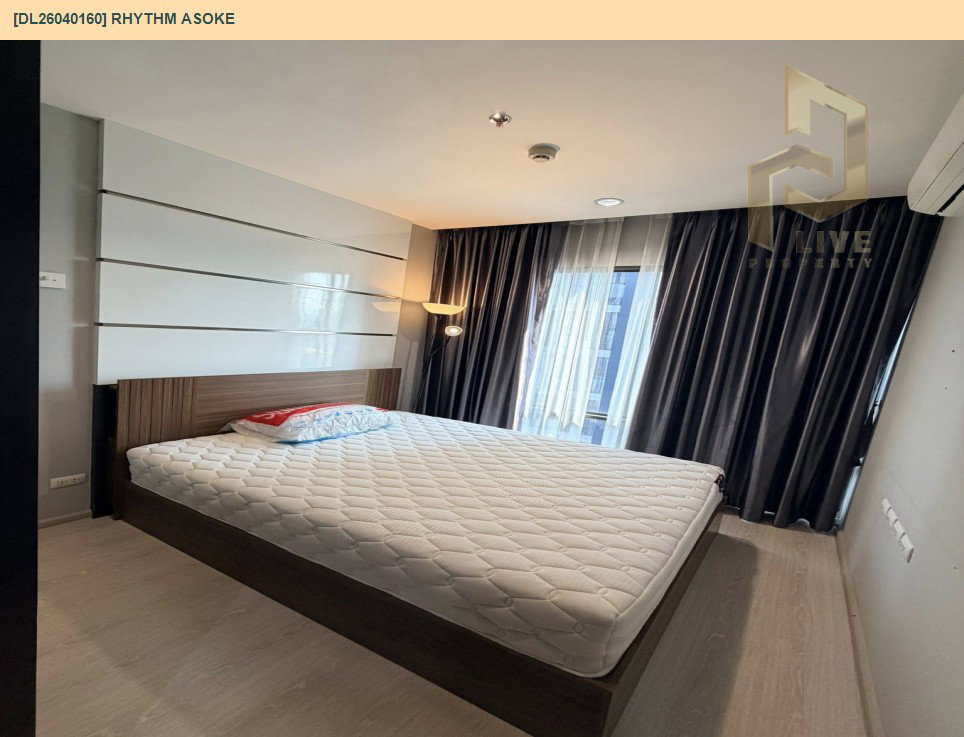 รูป DL26040160 ให้เช่าคอนโด ริทึ่ม อโศก (Rhythm Asoke) ใกล้ MRT พระราม 9 พร้อมเข้าอยู่ โทรด่วน 0653619502 LineID @897iyzll - รูปที่ 5/11