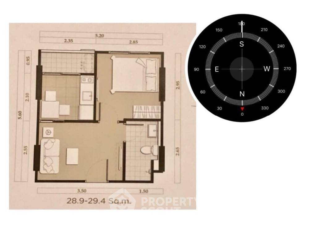 รูป คอนโด 1-ห้องนอน ที่ เมโทรลักซ์ โรสโกลด์ พหล - สุทธิสาร ใกล้ BTS สะพานควาย (ID 303909) - รูปที่ 1/12