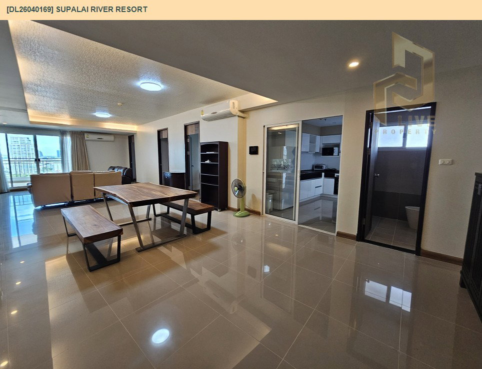 รูป DL26040169 ให้เช่าคอนโด ศุภาลัย ริเวอร์ รีสอร์ท (Supalai River Resort) ใกล้ BTS กรุงธนบุรี พร้อมเข้าอยู่ โทรด่วน 0653619502 LineID @897iyzll - รูปที่ 2/6